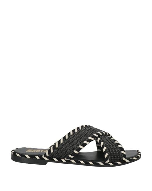 Colors Of California Black Criss Cross Sandal