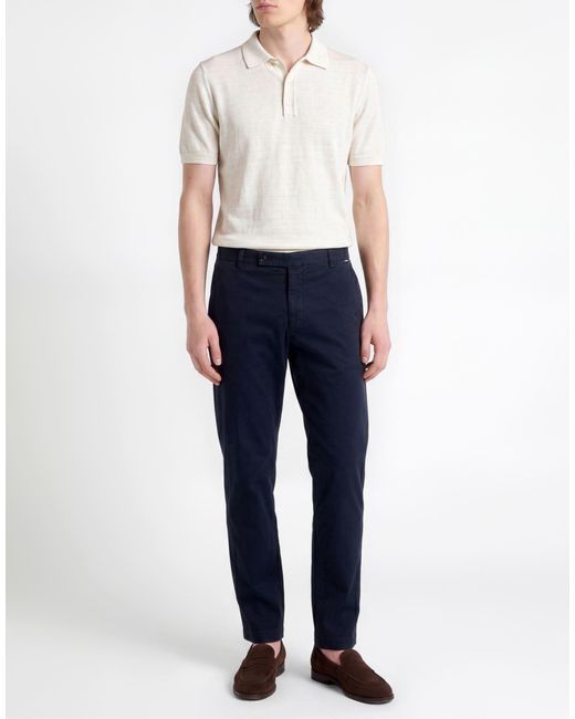 Berwich Blue Pants Cotton, Elastane for men