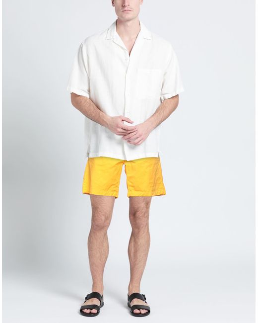 Cruna Yellow Shorts & Bermuda Shorts Cotton, Elastane for men