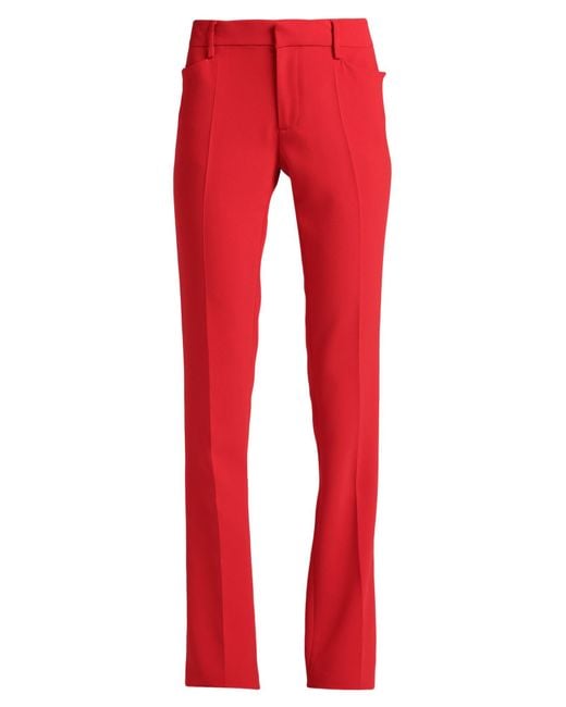 DSquared² Red Pants Polyester, Polyurethane