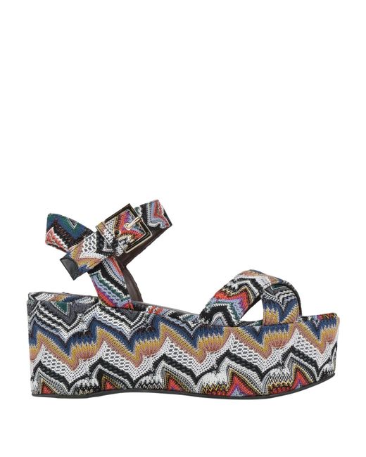 Missoni Metallic Sandals Textile Fibers