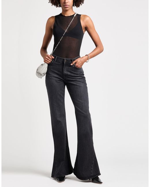 Uma Wang Black Bodysuit Cotton, Nylon