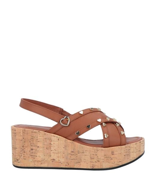 Love Moschino Brown Sandals