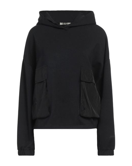 hinnominate Black Sweatshirt Modal, Polyester, Elastane