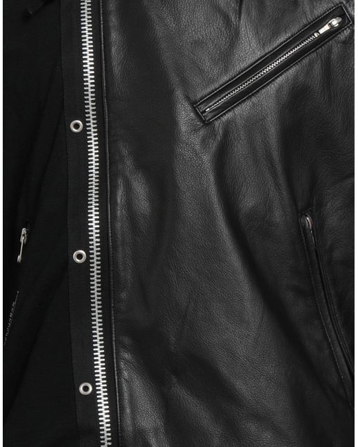 Undercover Black Jun Takahashi Jacket Cow Leather, Cotton for men