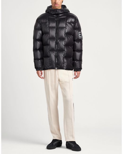 EA7 Black Puffers for men