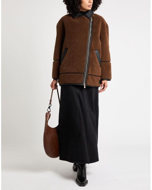 Pinko Brown Shearling & Teddy
