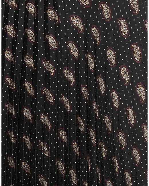 Sandro Black Midi Skirt Polyester