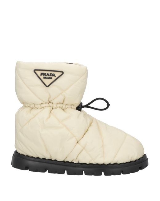 Prada Natural Ankle Boots