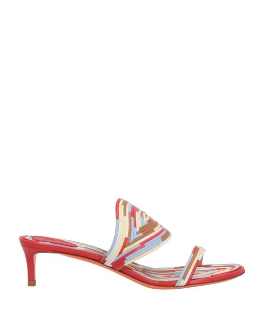 Santoni Pink Sandals Leather