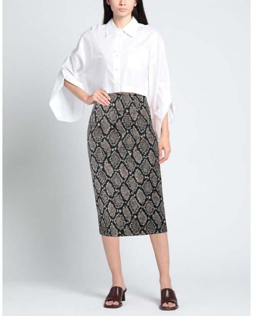 Boutique Moschino Gray Midi Skirt