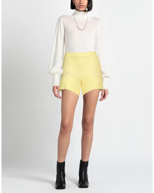 T-jacket By Tonello Yellow Shorts & Bermuda Shorts Cotton, Polyester, Polyamide
