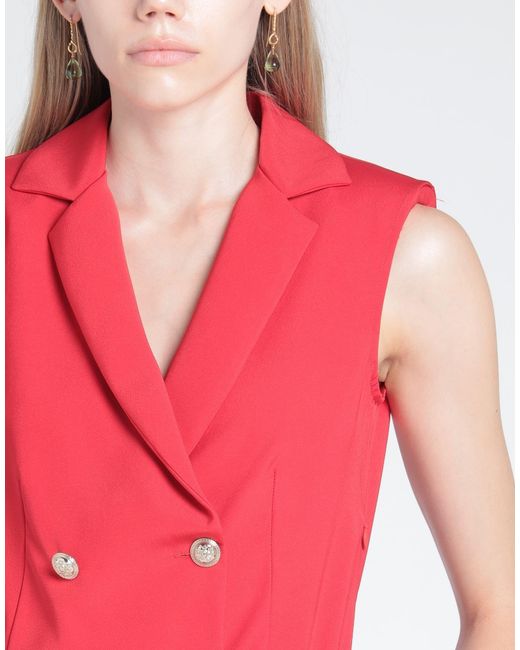 Nora Barth Red Jumpsuit Polyester, Wool, Silk, Elastane