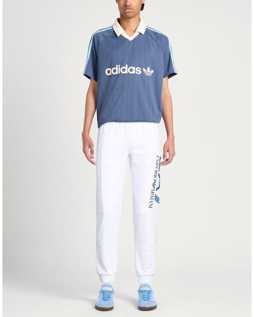 EA7 White Pants Cotton, Polyester for men