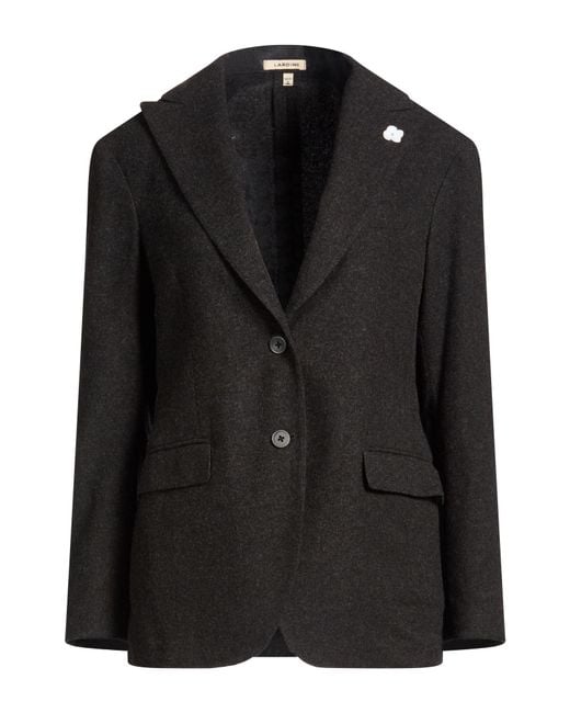 Lardini Black Blazer Wool, Polyamide