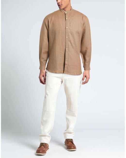 BERNESE Milano Brown Shirts for men