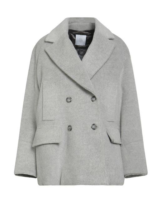 Eleventy Gray Coat Alpaca Wool, Wool, Polyamide