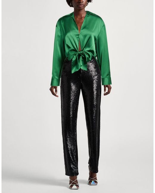 Hanita Green Shirt Polyester, Elastane