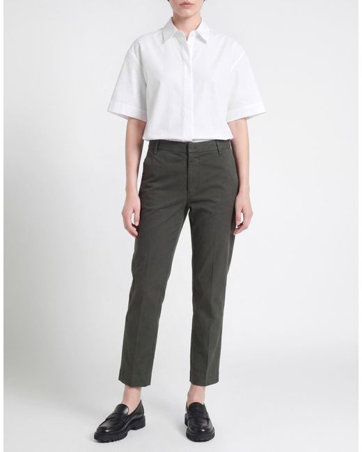 Dondup Gray Pants Cotton, Elastane