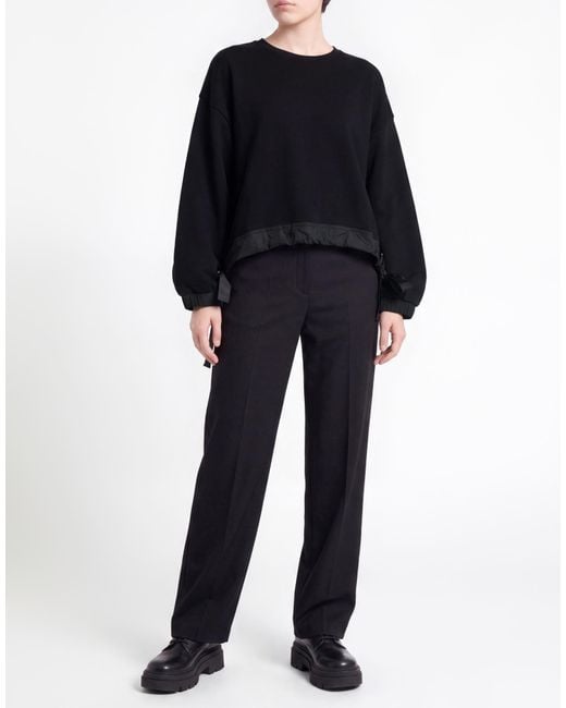 Herno Black Sweatshirt Cotton, Polyester
