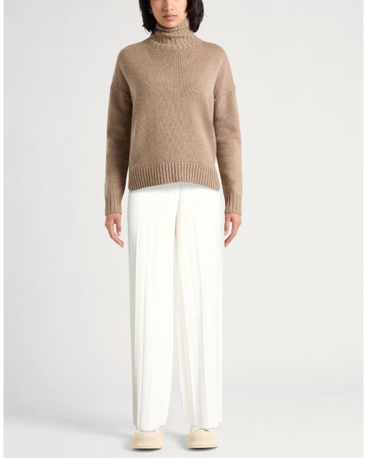 Max Mara White Pants Viscose, Polyamide
