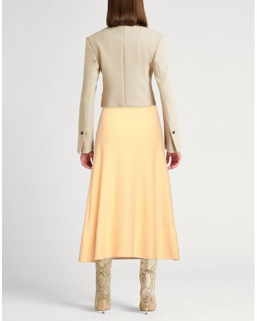 Jil Sander Yellow Midi Skirt