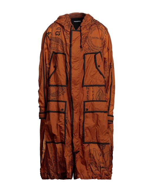 DSquared² Brown Overcoat & Trench Coat for men