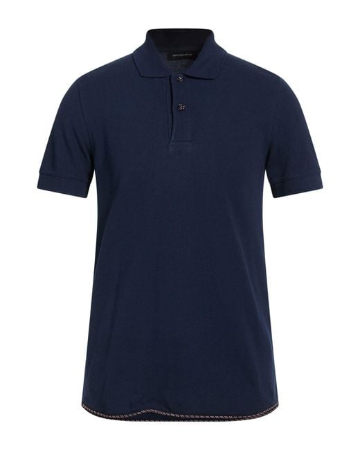 Kris Van Assche Blue Polo Shirt Cotton for men