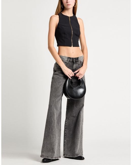 Elisabetta Franchi Black Top Polyester, Elastane