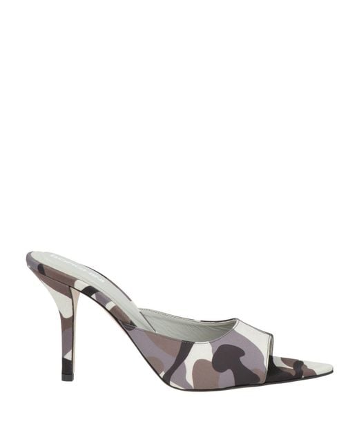 Gia Borghini Metallic Sandals Textile Fibers