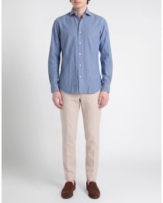 Barba Napoli Blue Shirts for men