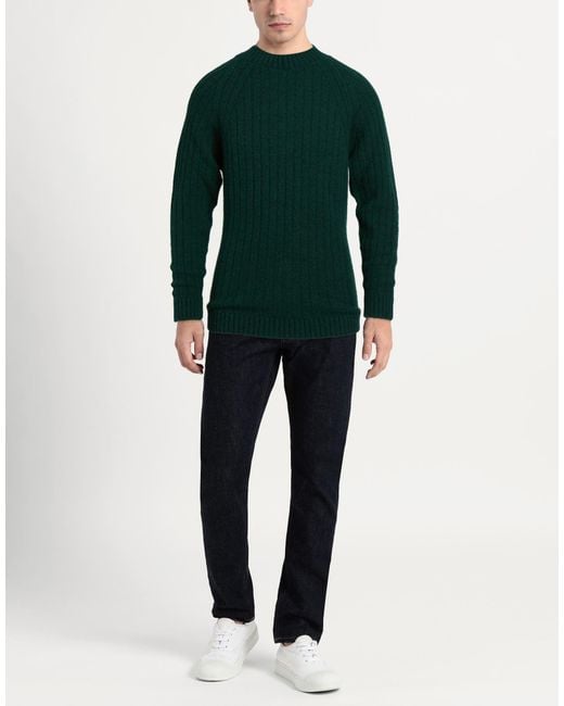 Irish Crone Green Turtleneck Wool for men