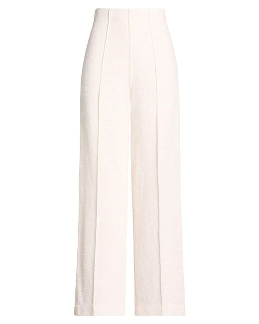 Bruno Manetti White Pants Cotton, Nylon