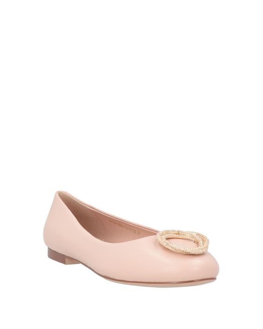 Emanuélle Vee Pink Ballet Flats