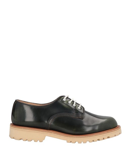 Tricker's Green Dark Lace-Up Shoes Leather for men