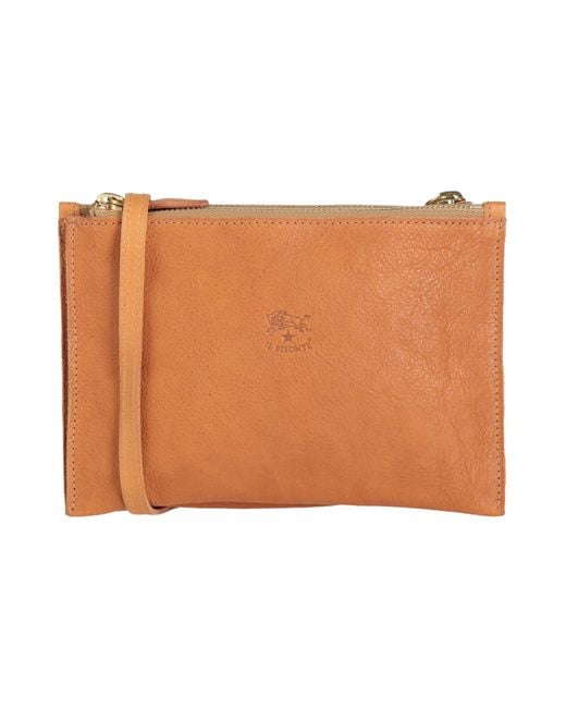Il Bisonte Red Tan Cross-Body Bag Leather