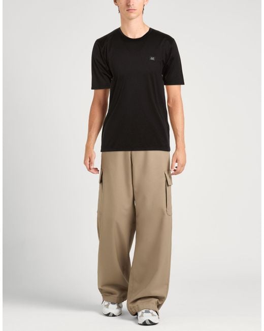 C P Company Black T-Shirt Cotton for men