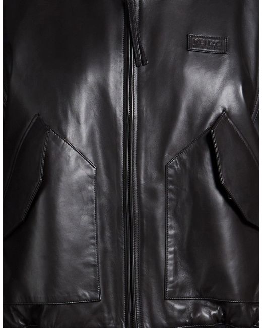 KENZO Black Jacket Lambskin