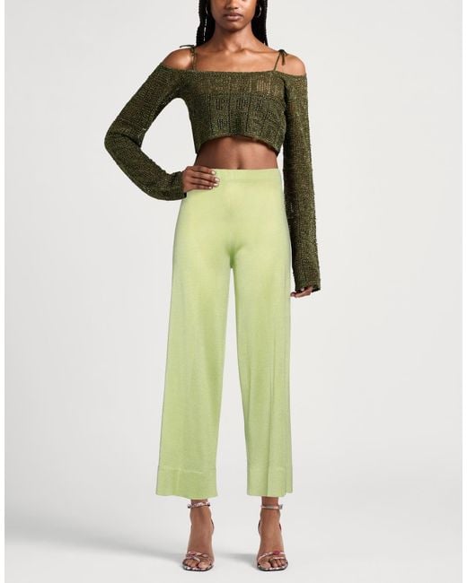 Circus Hotel Green Pants Viscose, Polyester, Polyamide