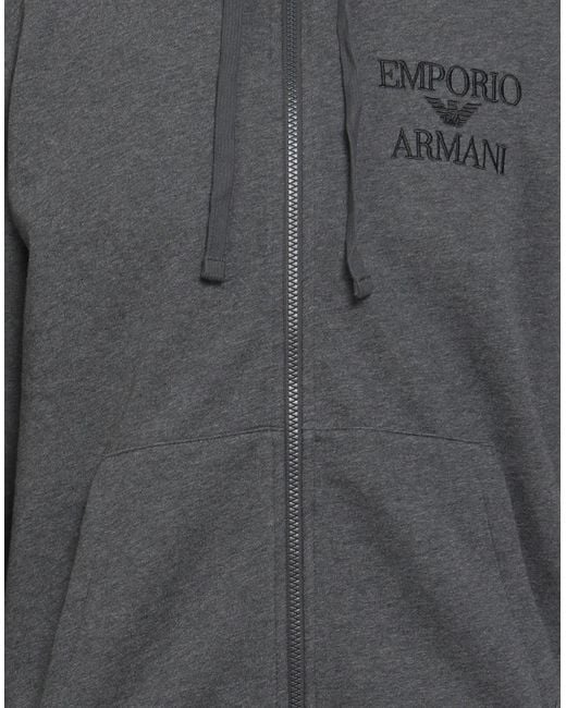 Emporio Armani Gray Underwear Sweatshirt Cotton, Polyester, Elastane for men