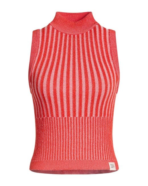 Peuterey Red Turtleneck Viscose, Polyamide, Polyester
