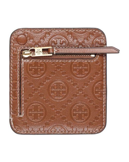 Tory Burch Brown Document Holder Soft Leather