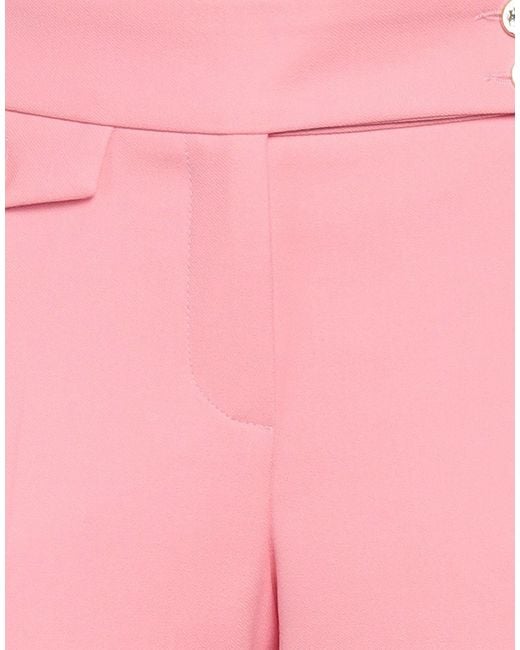 Seductive Pink Pants Polyester, Viscose, Elastane