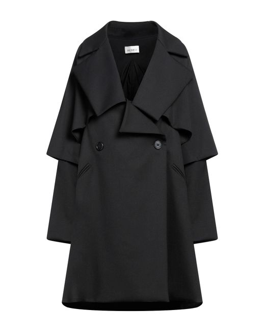 MEIMEIJ Black Overcoat & Trench Coat