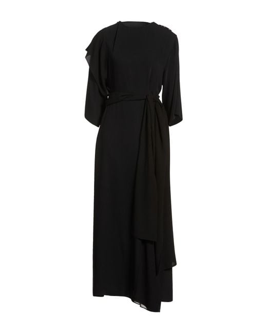 MM6 by Maison Margiela Black Maxi Dress Polyester