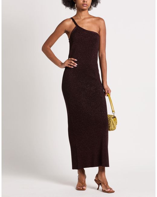 Kontatto Purple Maxi Dress Viscose, Polyester, Metallic Polyester