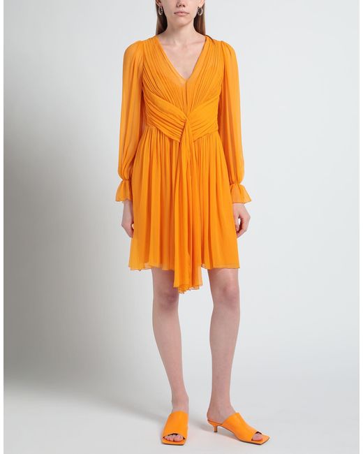 Alberta Ferretti Orange Midi Dress