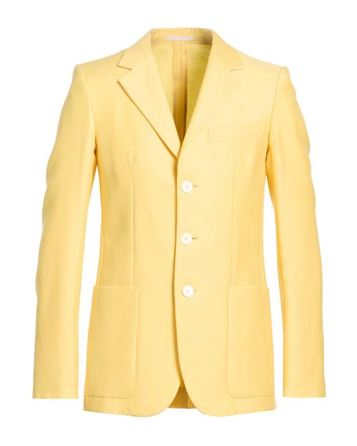 Lanvin Yellow Blazer Virgin Wool, Silk for men