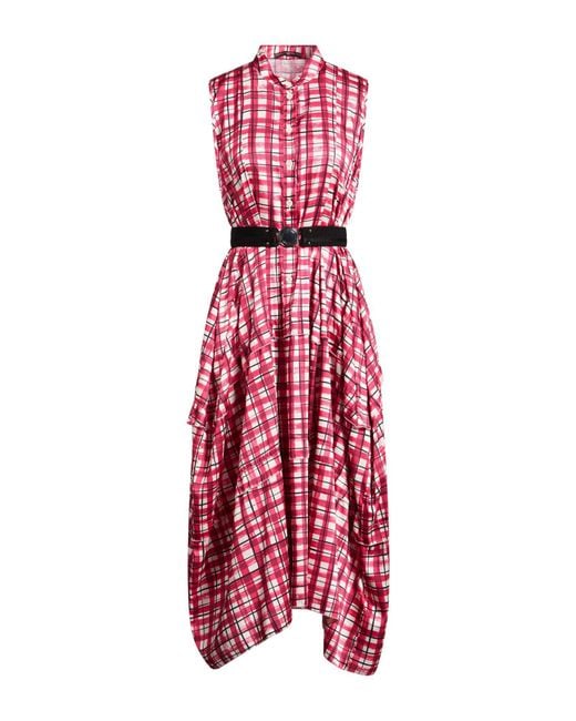 High Red Midi Dress
