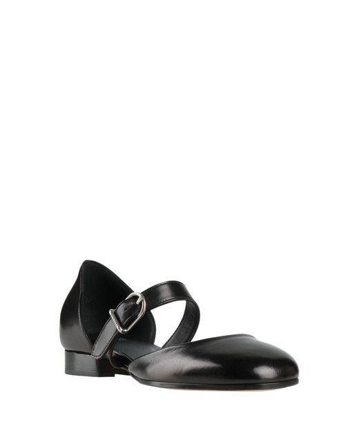 DURAZZI MILANO Black Ballet Flats Leather